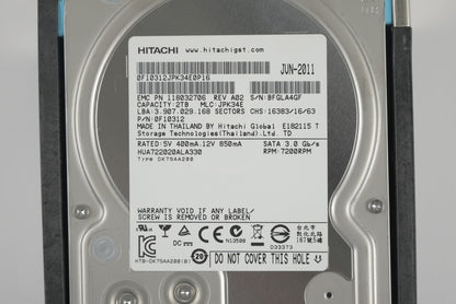 EMC Data Domain ES30 1TB 7200RPM SATA 3Gbps 3.5" HDD 005049481 HUA722020ALA330