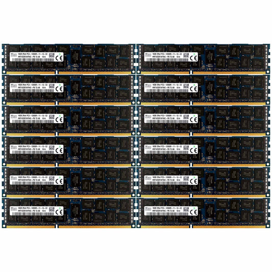 PC3-12800 12x16GB HP Proliant DL320 DL360 DL370 DL380 ML330 ML350 G6 Memory Ram