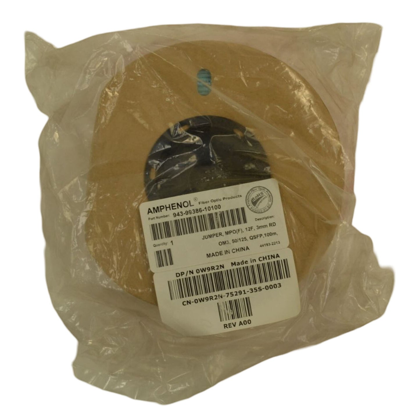 Dell Amphenol 100m QSFP 50/125 MPO OM3 Multimode Fiber Optic Network Cable W9R2N