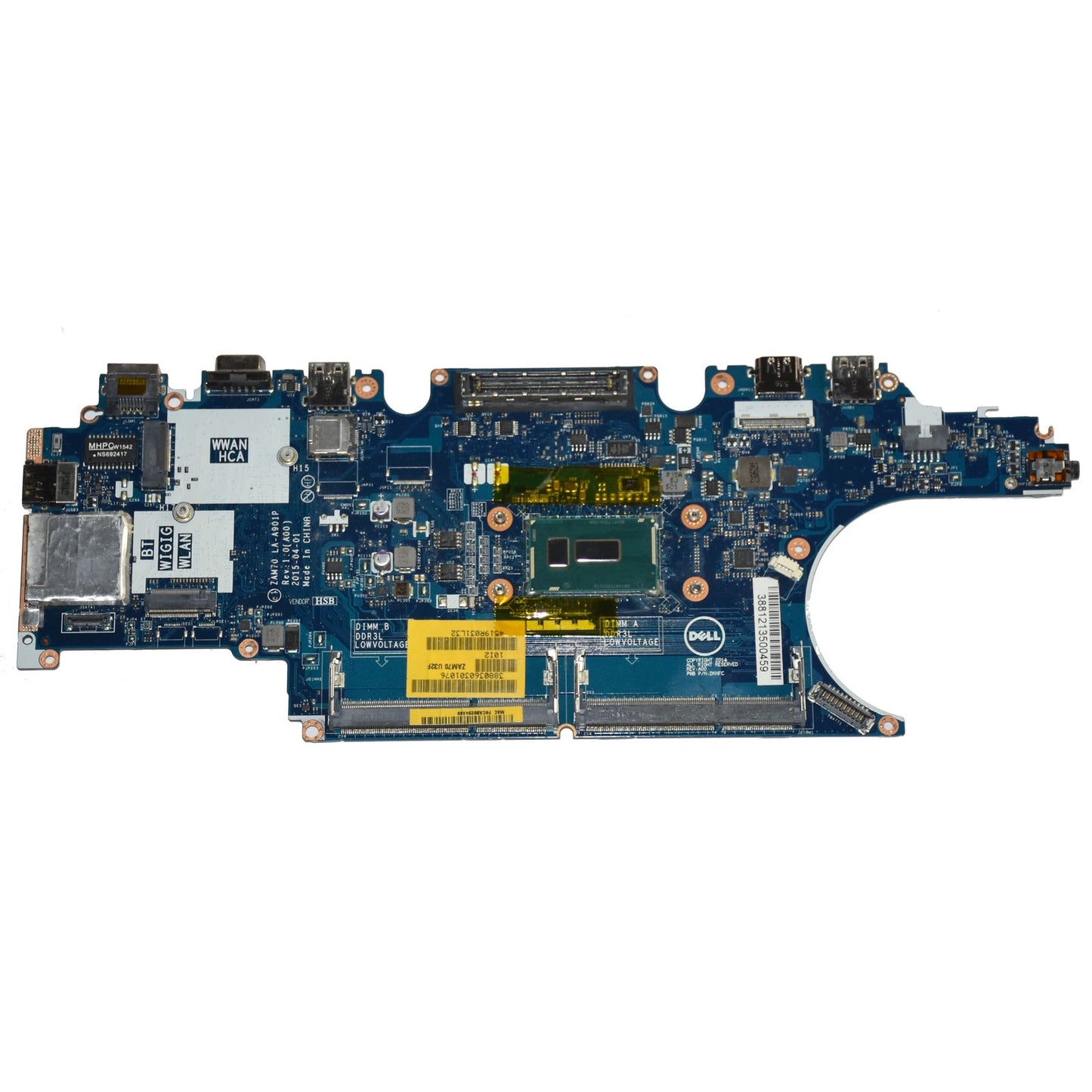 Dell Latitude E5450 Laptop Motherboard Core i5-5300U 2.3GHz CPU LA-A901P C7K68