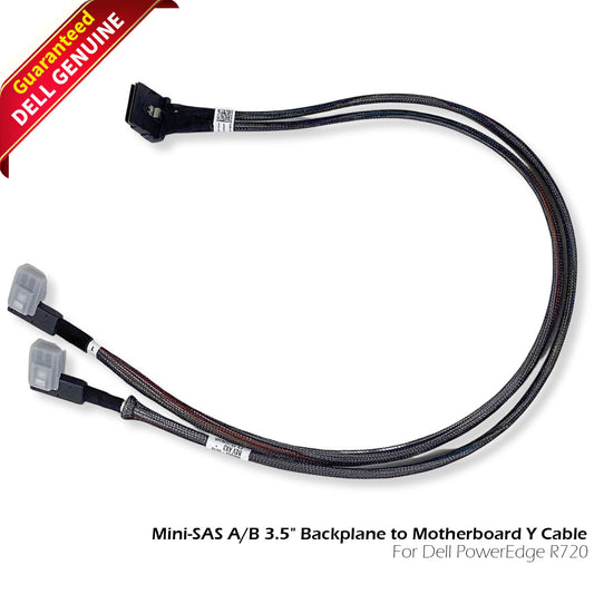 Dell PowerEdge R720 LFF HDD Mini-SAS A-B to Mobo Y Cable 17in-25in MX3P7 (NOT FOR HOME PC)