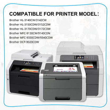 4 x TN225 Toner Cartridge For Brother TN221BK HL-3170CDW MFC-9130CW MFC-9340CDW
