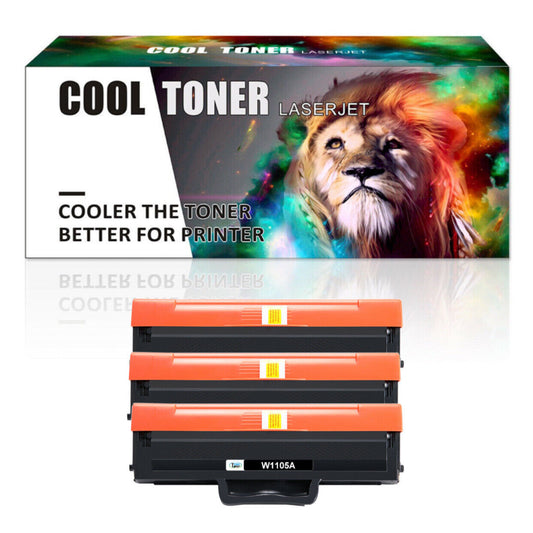 3 Pack W1105A 105A Toner Compatible With HP Laser MFP 137fnw 107a 107w 135a 135w