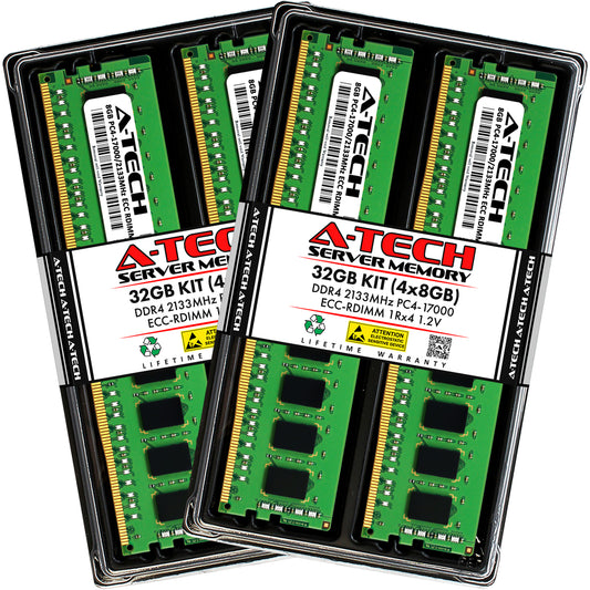 32GB 4x 8GB PC4-2133 RDIMM Supermicro X11SDW-16C-TP13F Memory RAM