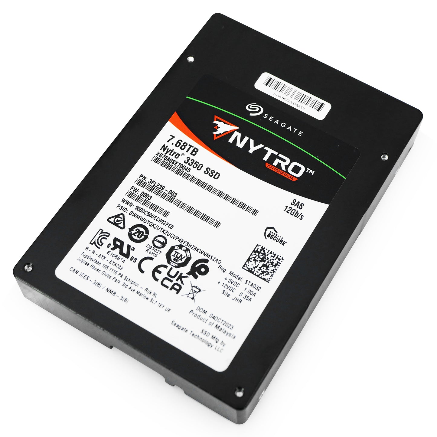 Seagate Nytro 3350 XS7680SE70045 7.68TB 1 DWPD SAS 12Gb/s 3D TLC 2.5in SSD (NOT FOR HOME PC)