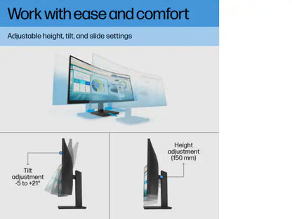 HP P34hc G4 WQHD USB-C Curved Monitor 34" WQHD (3440 x 1440) 48-100 Hz