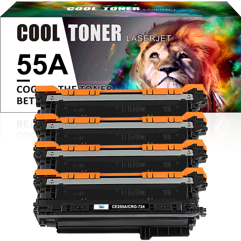 4PK CE255A 55A Toner Cartridge for HP LaserJet Pro P3011 P3015X MFP M525C M525DN