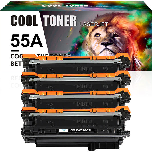 4PK CE255A 55A Toner Cartridge for HP LaserJet Pro P3011 P3015X MFP M525C M525DN