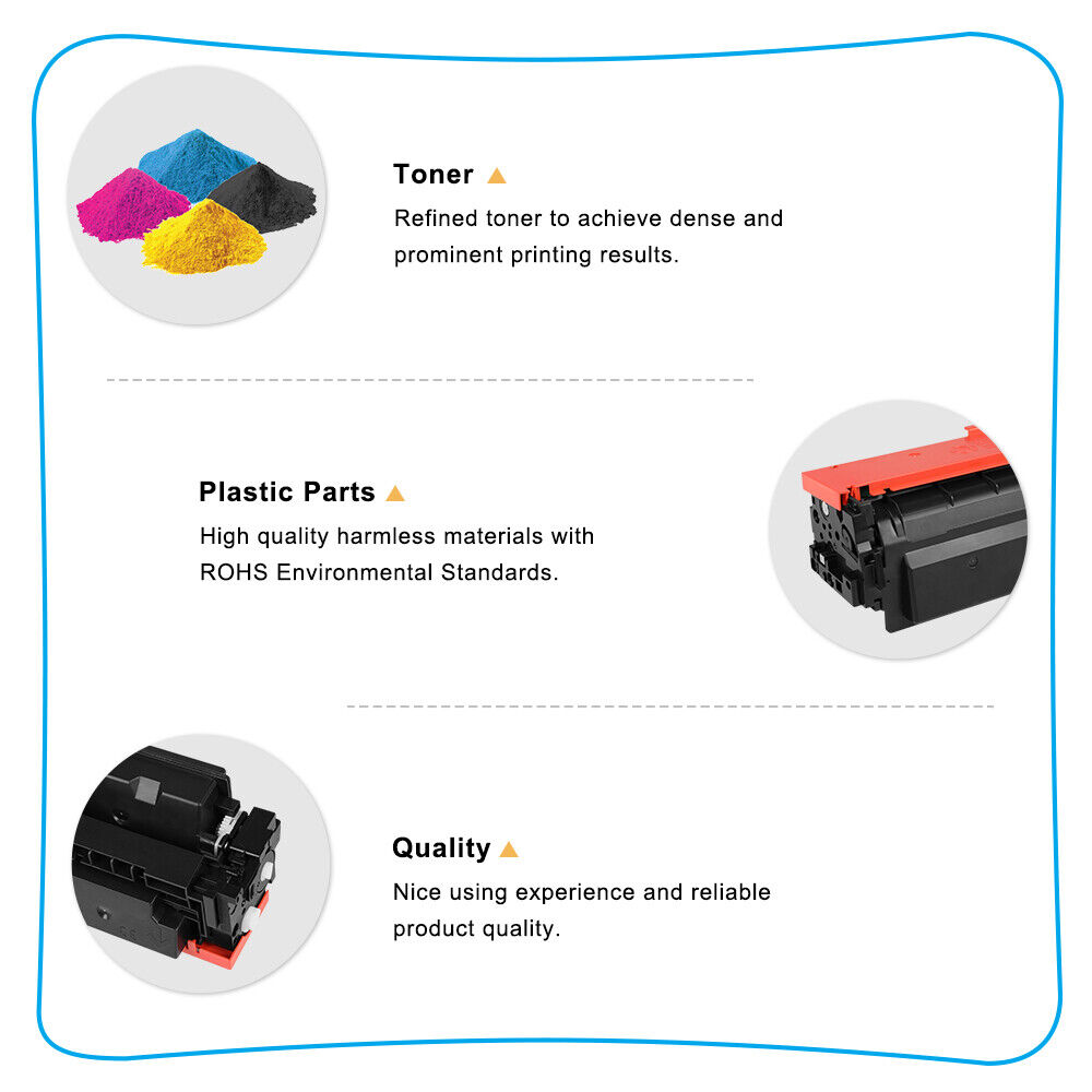 6PK W2020X Toner Compatible With HP 414X Laserjet M454dn M454dw M479fdw No Chip