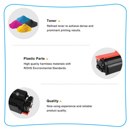 6PK W2020X Toner Compatible With HP 414X Laserjet M454dn M454dw M479fdw No Chip
