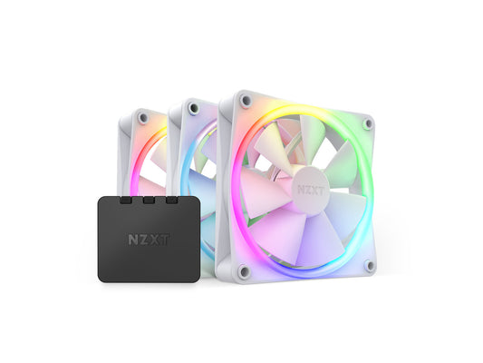NZXT F120 RGB Fans - RF-R12TF-B1 - Advanced RGB Lighting Customization - Whisper