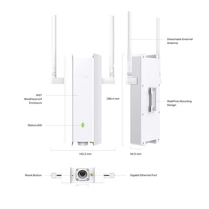 TP-Link EAP625-Outdoor HD | AX1800 Wireless Indoor/Outdoor Wi-Fi 6 Access Point