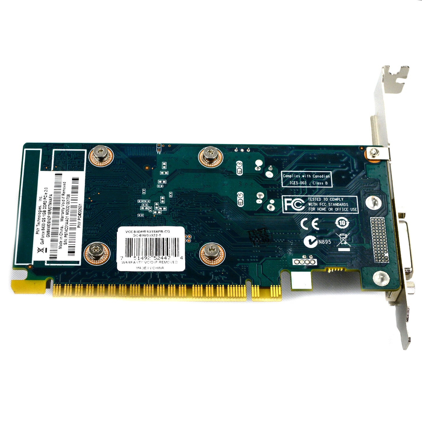 PNY GeForce 8400GS 1GB 64-Bit DDR3 PCI-E 2.0x16 DMS-59 Low Profile Video Card