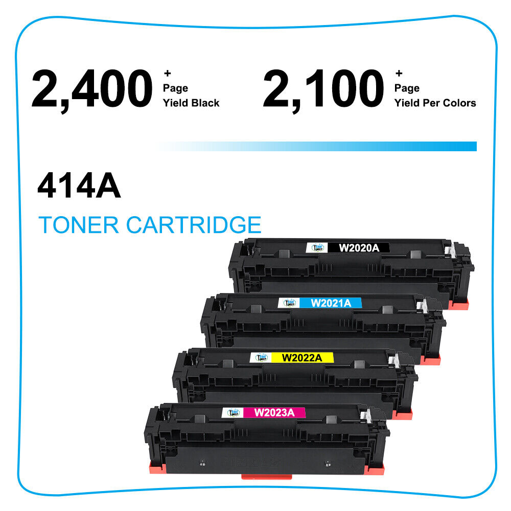 8 W2020A Toner Compatible with HP 414A LaserJet Pro MFP M479fdw M454dn (No Chip)