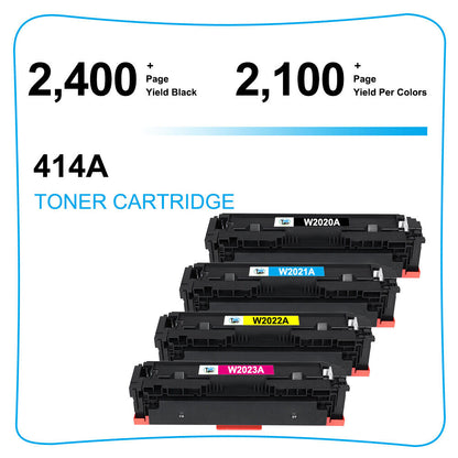 8 W2020A Toner Compatible with HP 414A LaserJet Pro MFP M479fdw M454dn (No Chip)