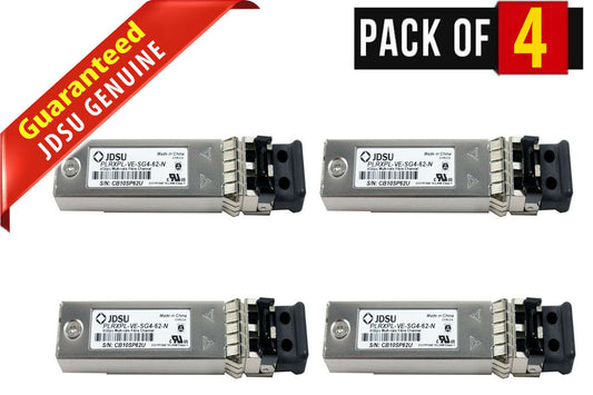 Lot of 4 JDSU PLRXPL-VE-SG4-62-N 4Gbps Fibre Channel SFP Transceiver 4RD54