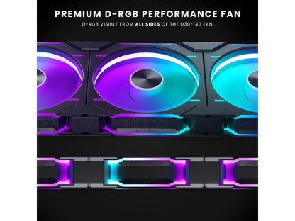 Phanteks CASE FAN PHANTEKS PH-F140D30_DRGB_PWM_BK01_3P R