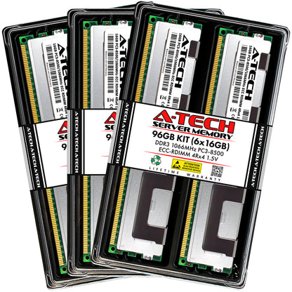 96GB 6x16GB 4Rx4 PC3-8500R HP ProLiant BL460c G6 BL460c G7 DL320 G6 Memory RAM