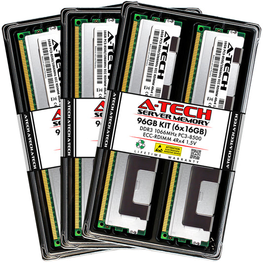 96GB 6x16GB 4Rx4 PC3-8500R HP ProLiant BL460c G6 BL460c G7 DL320 G6 Memory RAM