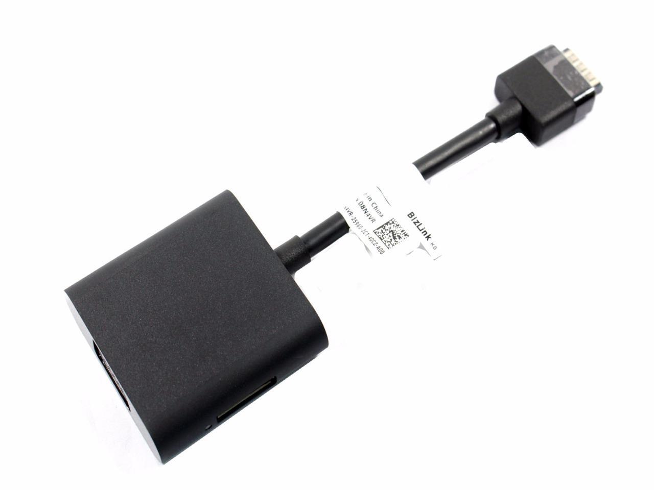 Lot of 4Dell XPS 10 Tablet Power Port to HDMI VGA USB Adapter VJY9R 8N4VR