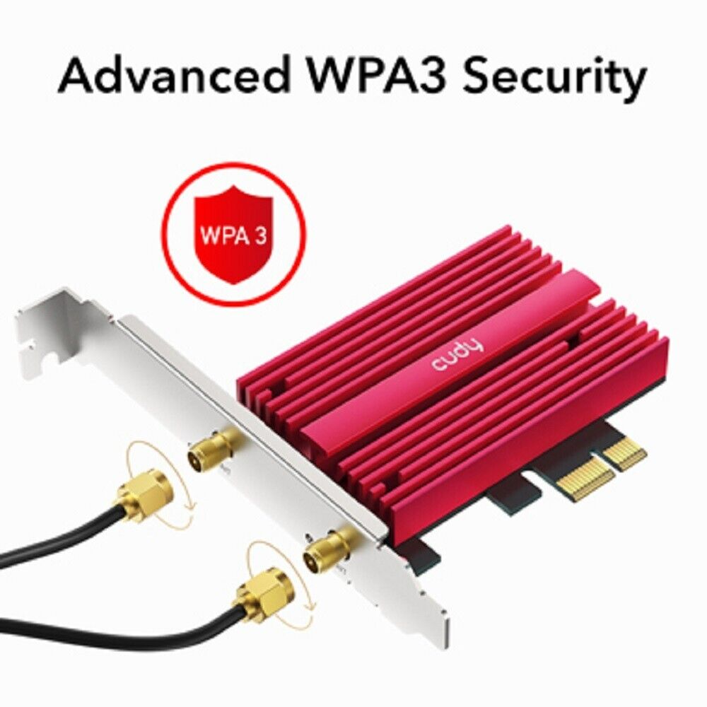 Cudy WE4000 | AX5400 Wireless Tri-Band Wi-Fi 6/6E Bluetooth 5.2 PCI Express Card