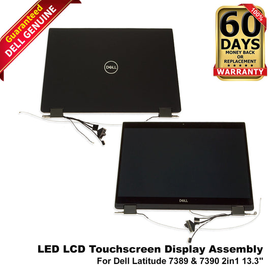 Dell Latitude 7389 7390 FHD 13.3" Touchscreen LED LCD Display Assembly PYGK3