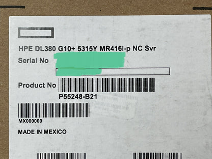 HPE DL380 Gen10+Plus Xeon 5315Y 8C 32GB 8SFF MR416i-p 800W PSU SATA/SAS/NVMe 10G (NOT FOR HOME PC)