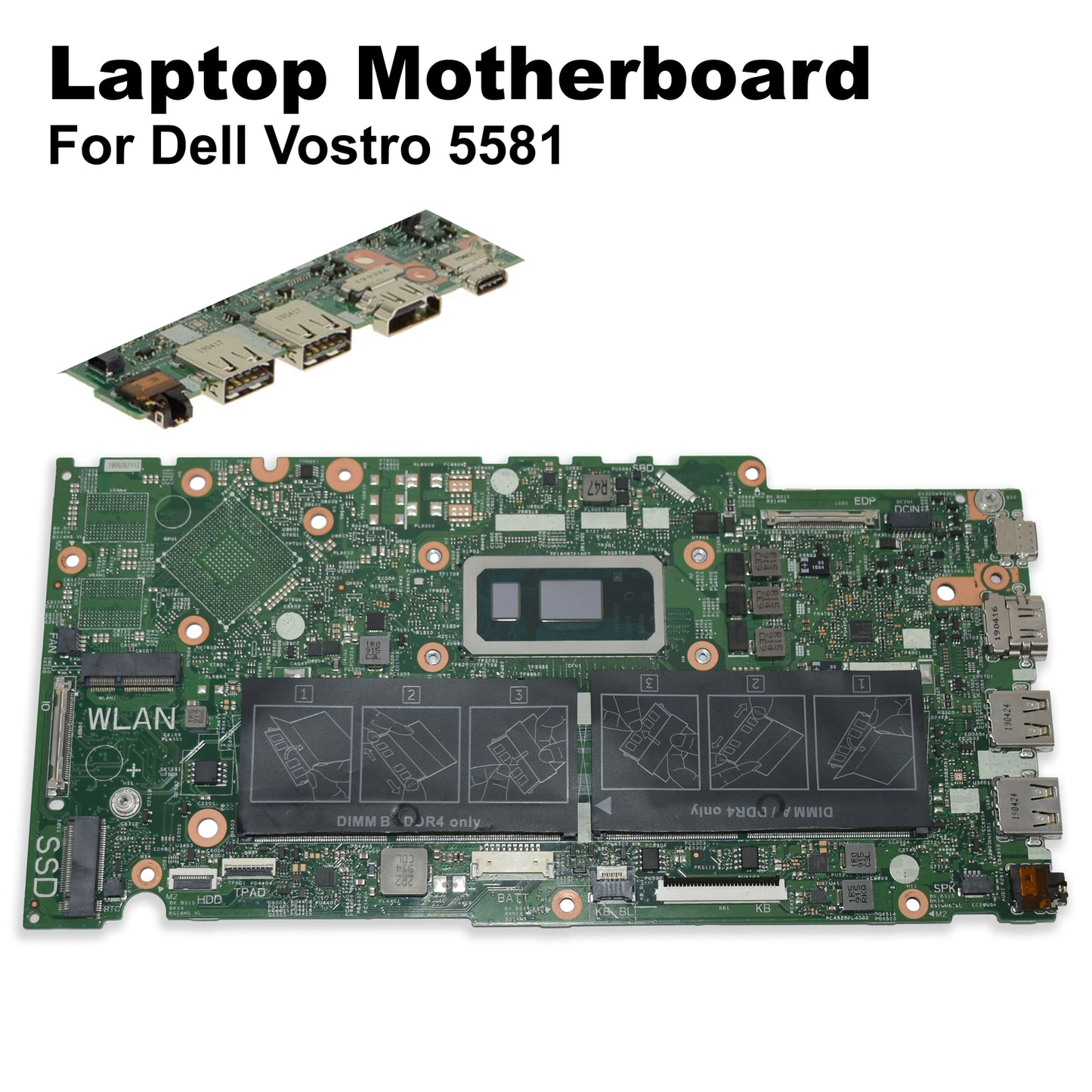 Dell Vostro 5581 Intel Core i5-8265U 1.6GHz DDR4 Laptop Motherboard 4G9HV