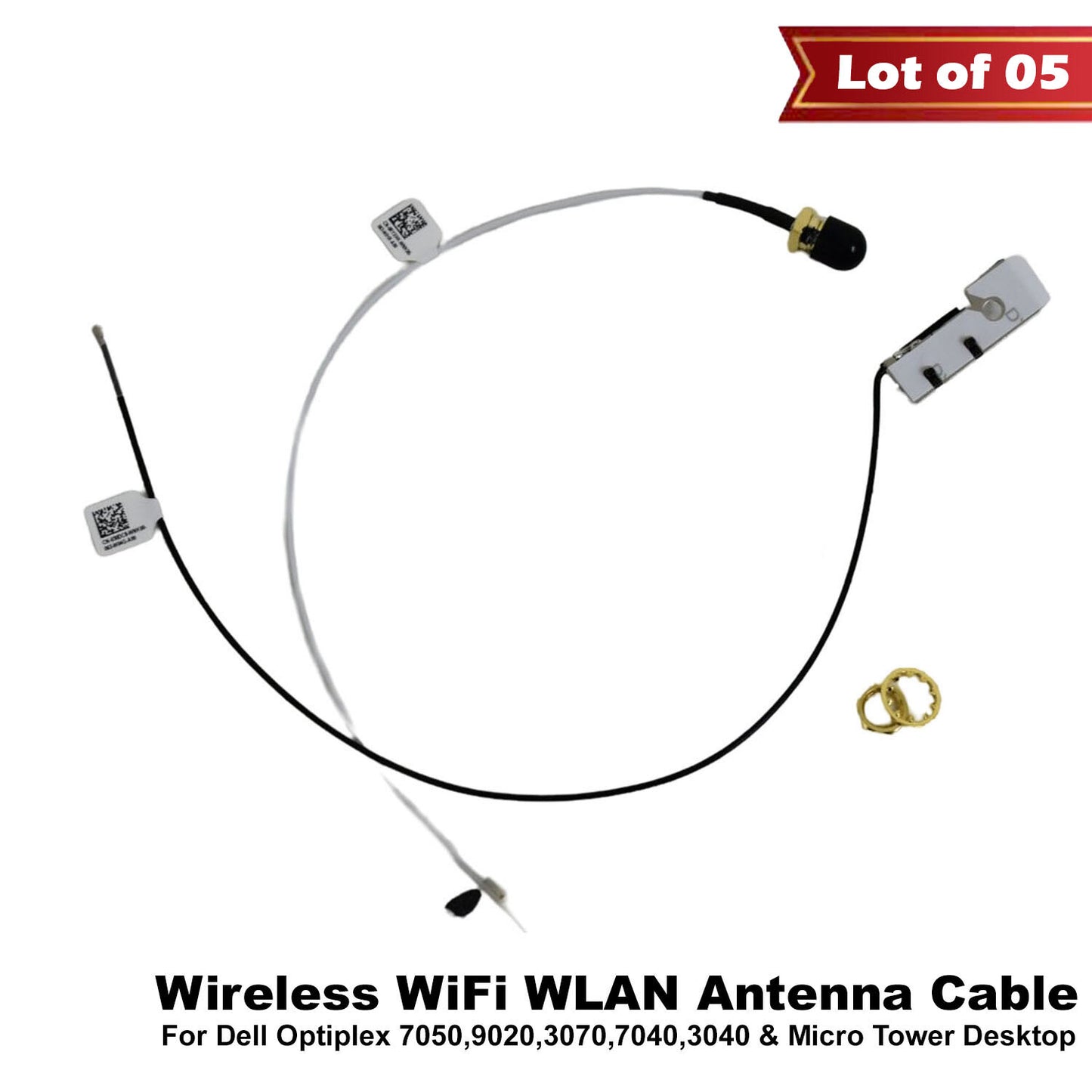Lot of 5 Dell OptiPlex 3090 5090 7090 WLAN Wi-Fi Cable C5NF7 30DC8 - No Antenna