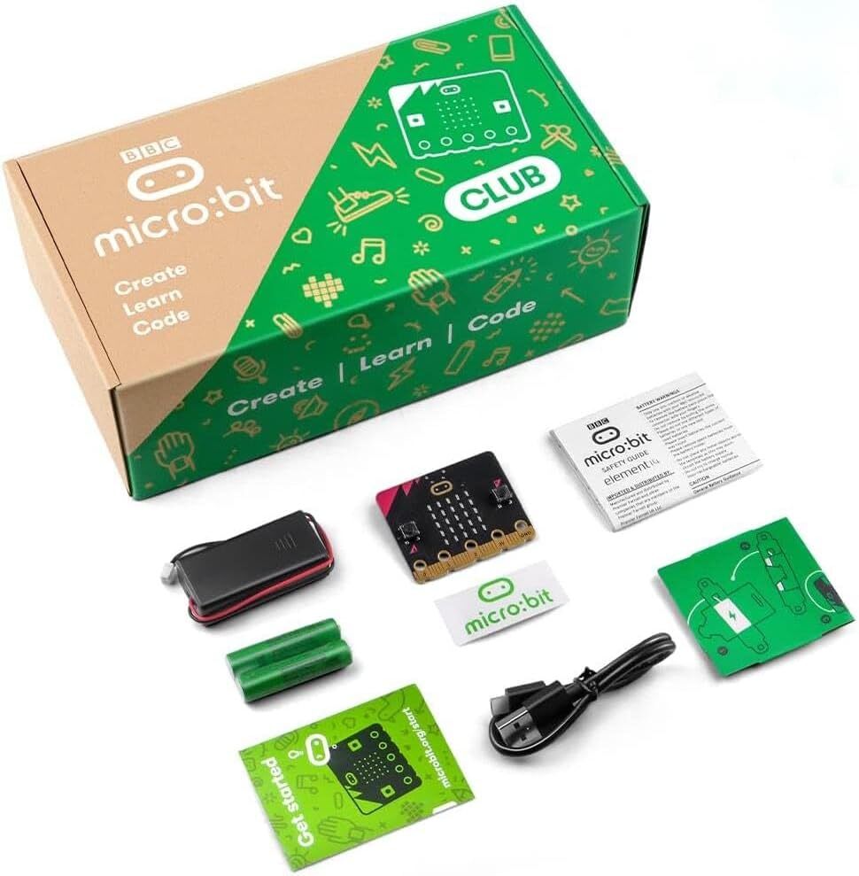 Micro:bit Club BBC micro:bit V2 Club USB cable Battaery holder x10 kit MEFV22C