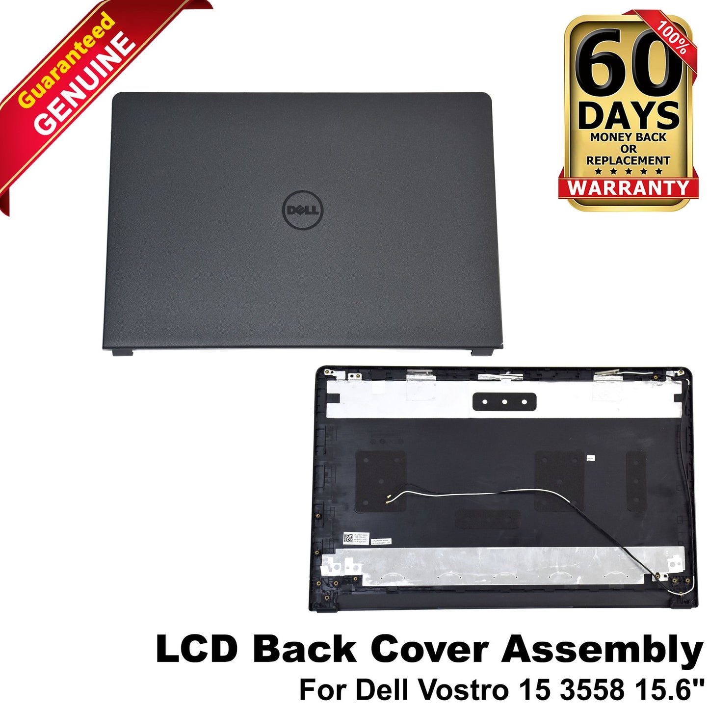 Dell Vostro 15 3558 Inspiron 15 5566 15.6" LCD Back Cover Lid Top Assembly 2FWTT