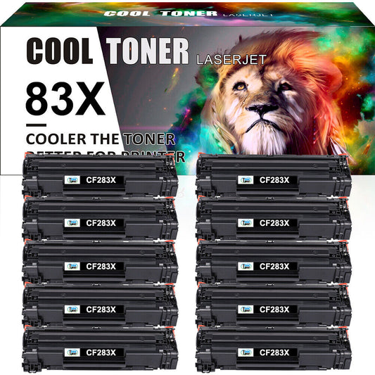 10 x Toner Compatible with HP CF283X 83X LaserJet Pro M201dw M225dn M225dw MFP