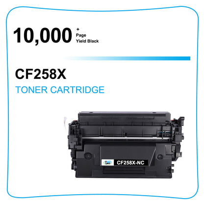 2PK CF258X Toner Compatible with HP 58X LaserJet Pro M404 M404dw M428fdw No Chip