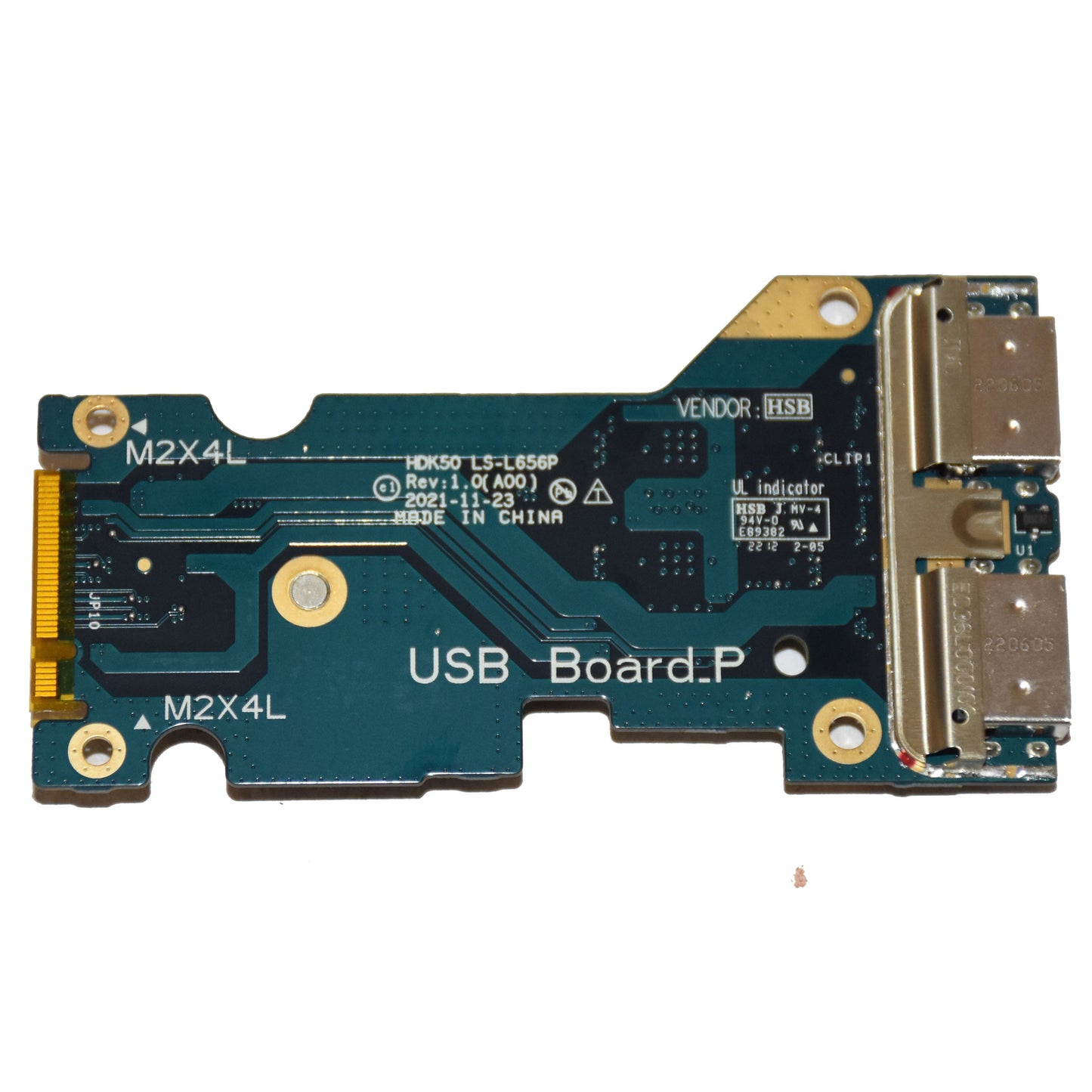 Dell G Series G15 5525 Right Side I/O USB-C USB-A Audio Jack Board 9D44M LS-L656
