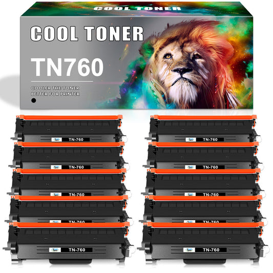 10PK TN760 Compatible For Toner Cartridge for Brother MFC-L2750DWXL DCP-L2550DW