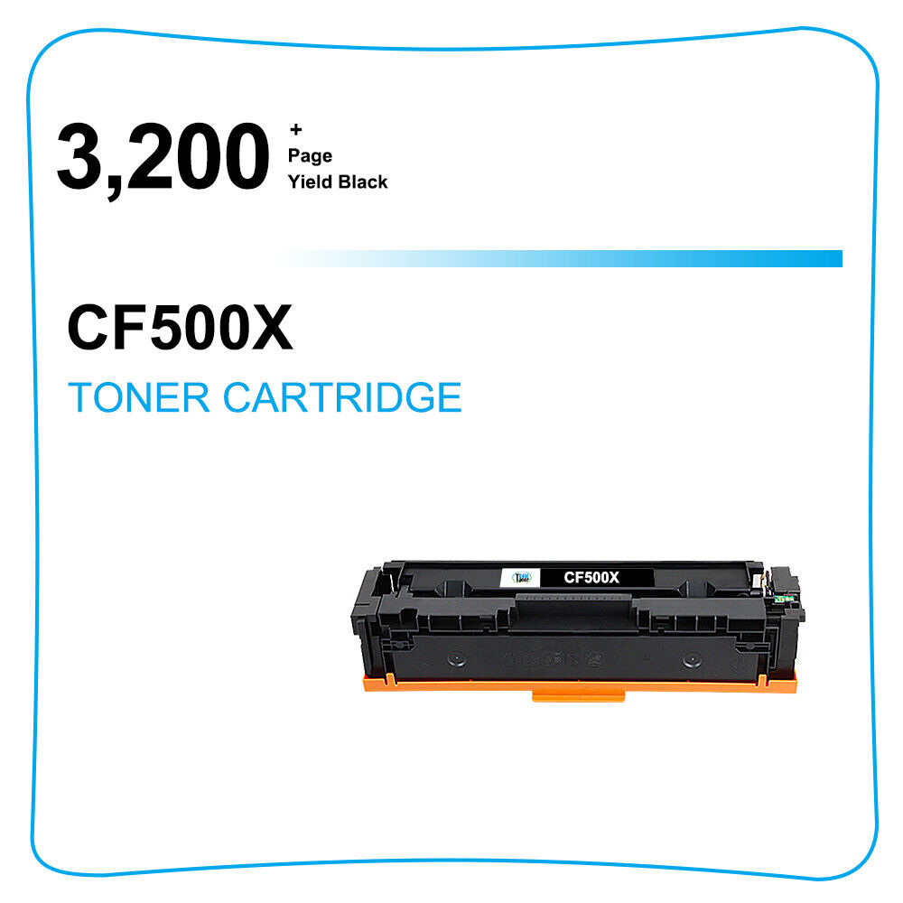 4PK CF500X Black Toner Compatible with HP 202X LaserJet M254dw M281cdw M281fdw