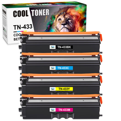 4PK Compatible For Brother MFC-L8610CDW MFC-L8900CDW Color Toner TN433 TN431 Ink