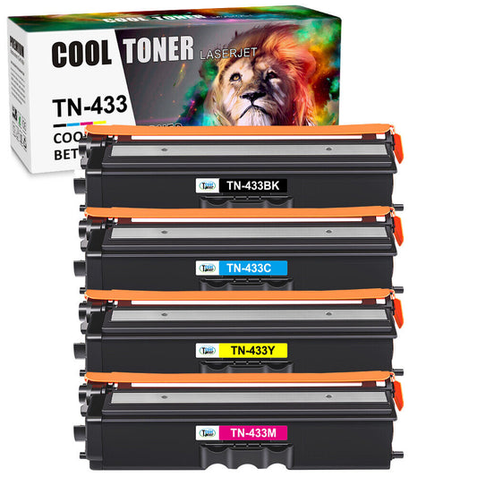 4PK Compatible For Brother MFC-L8610CDW MFC-L8900CDW Color Toner TN433 TN431 Ink
