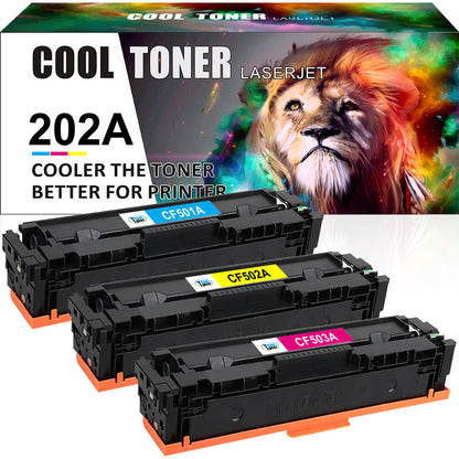 3 Toner Compatible with HP 202A CF500A Color LaserJet Pro M254dw M281cdw M281fdw