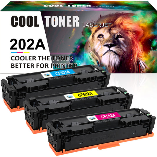 3 Toner Compatible with HP 202A CF500A Color LaserJet Pro M254dw M281cdw M281fdw