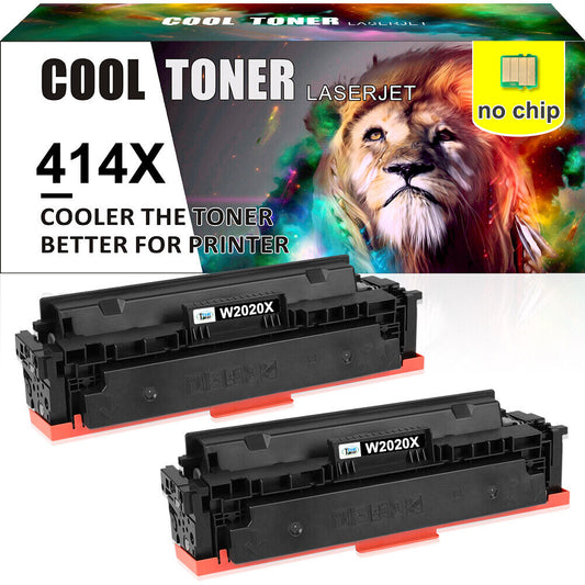 2 x Compatible with HP 414X W2020X Toner MFP M479fdw M454dw M454dn No Chip