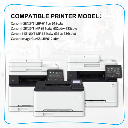 2PK Cyan Toner Compatible for Canon 045H imageCLASS MF632CDW MF634CDW LBP612CDW