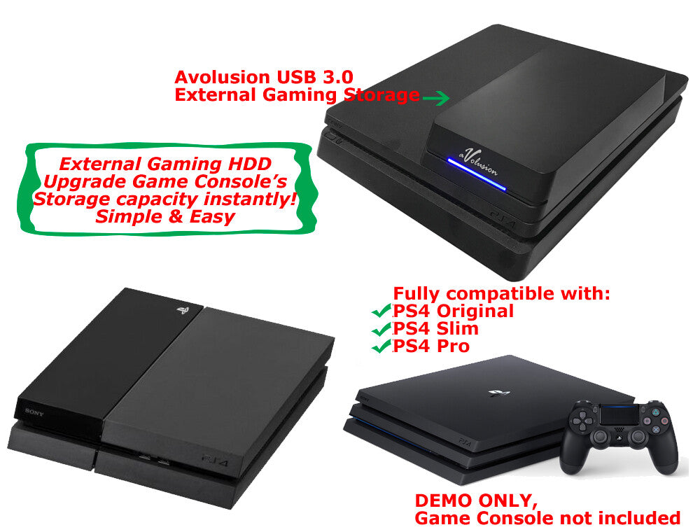 Avolusion 2TB HDDGear Pro USB 3.0 External Gaming Hard Drive -PS4, PS4 Slim Pro