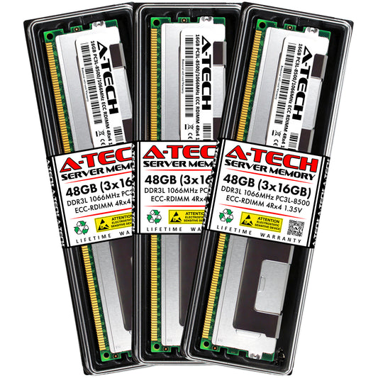 48GB 3x16GB 4Rx4 PC3L-8500R HP ProLiant DL360 G7 DL380 G7 Memory RAM