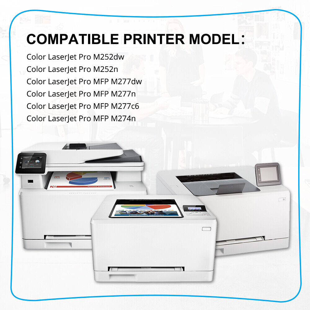 12x CF400X 201X ink Color Toner Compatible for HP LaserJet Pro MFP M277dw M252dw