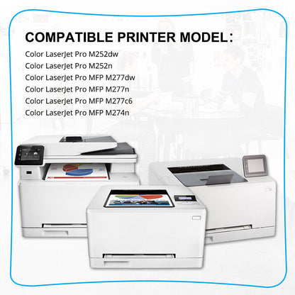 12x CF400X 201X ink Color Toner Compatible for HP LaserJet Pro MFP M277dw M252dw