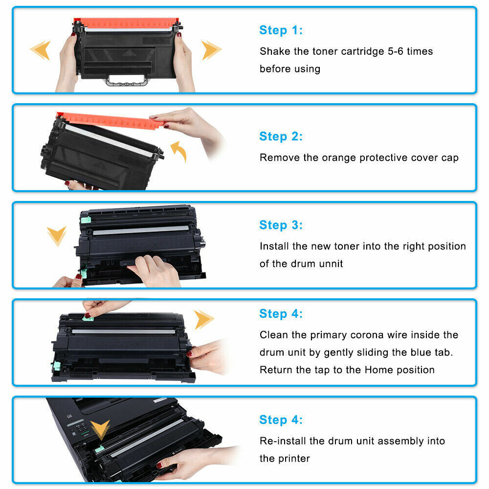 20PK TN760 730 Toner with Chip Compatible for Brother TN-760 HL-L2370DW L2395DW