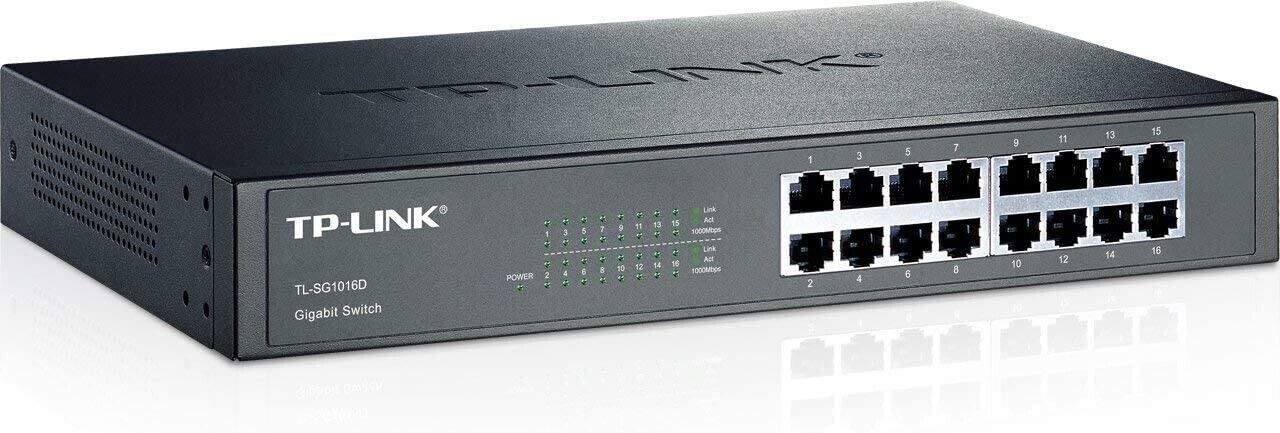 TP-Link 16-Port Gigabit Ethernet Unmanaged Switch | Plug and Play | TL-SG1016D