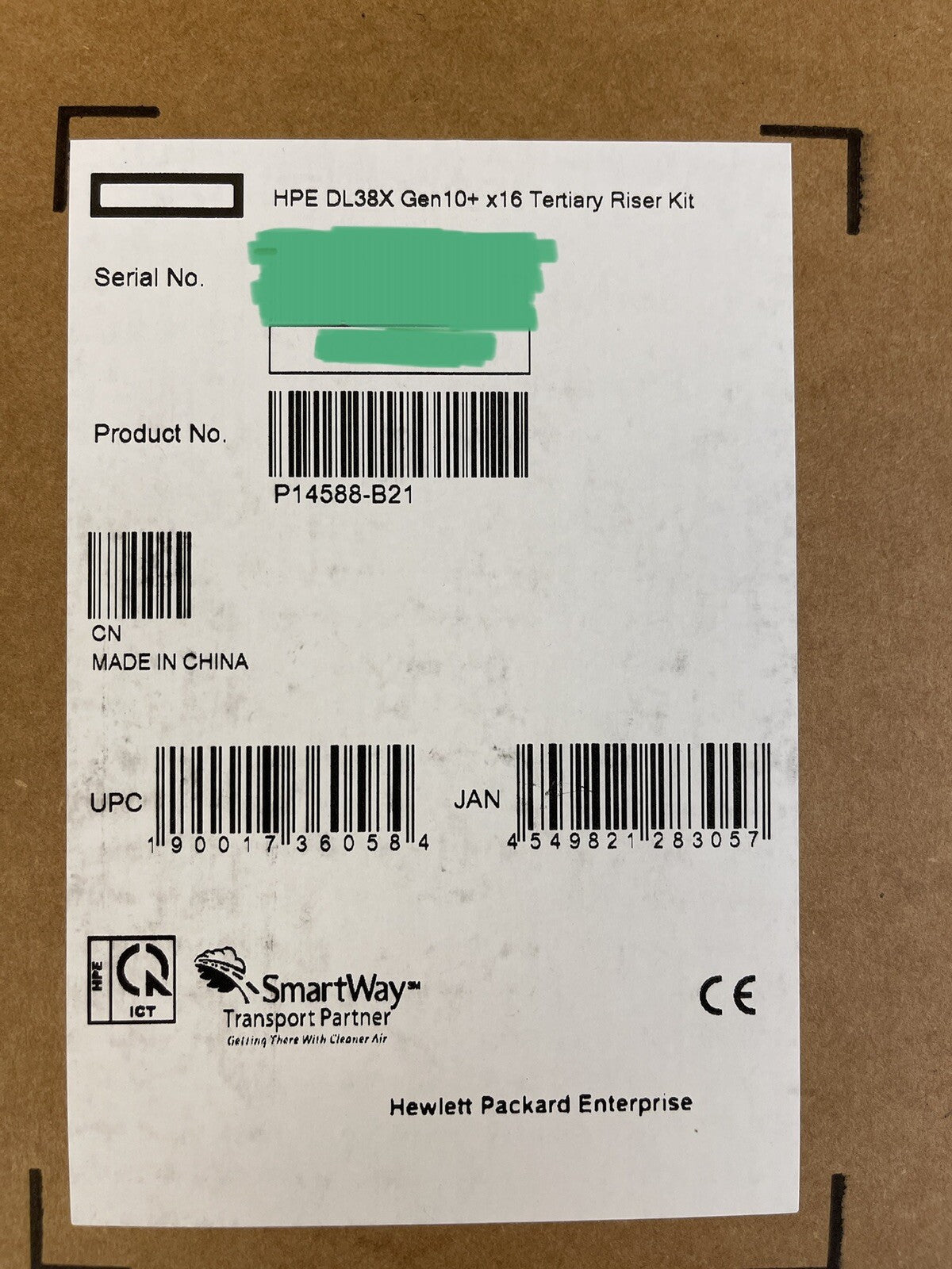 HPE DL38X DL380 DL385 Gen10 Plus & V2 x16 PCI-e 4.0 Tertiary Riser Kit GPU PCIe4