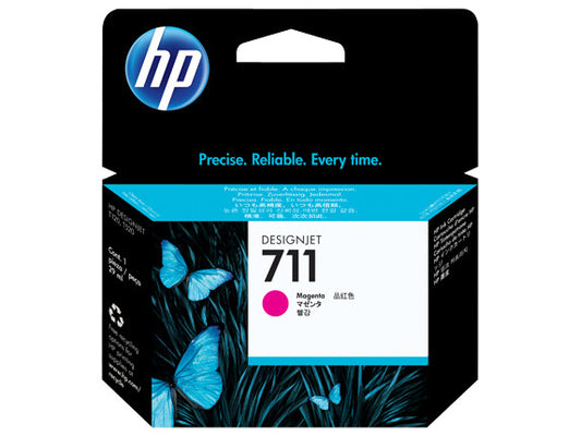 HP 711 29-ml Magenta DesignJet Ink Cartridge, CZ131A